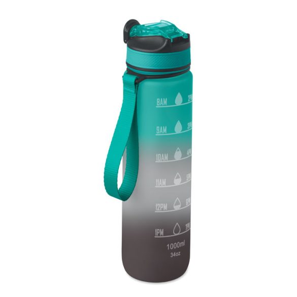 Sticla de apa sport RPET 1L, RPET, negru/albastru