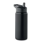 Sticla cu perete simplu 500 ml, Stainless steel, negru