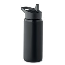 Sticla cu perete simplu 500 ml, Stainless steel, negru