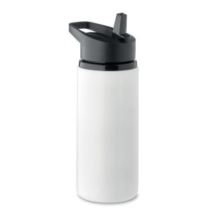 Sticla cu perete simplu 500 ml, Stainless steel, alb