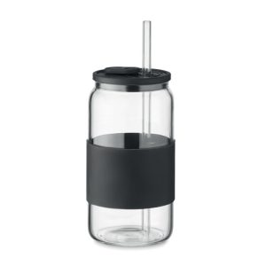 Pahar borosilicat 550ml, Glass, negru