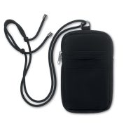 Geanta cross body pentru smartp, Recycled cotton, negru