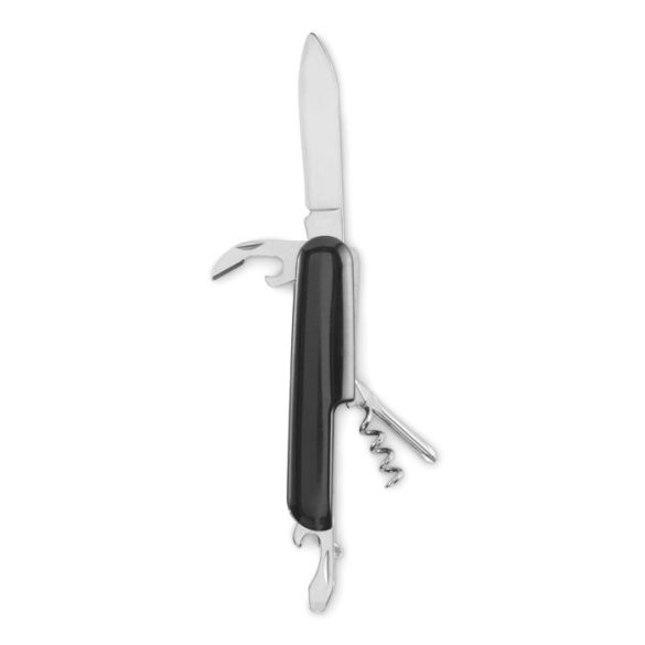Cutit multifunctional de buzuna, Aluminium, negru