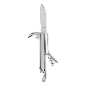Cutit multifunctional de buzuna, Aluminium, argintiu