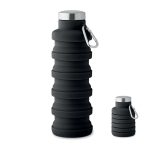 Sticla pliabila 500ml, Silicone, negru