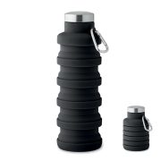 Sticla pliabila 500ml, Silicone, negru