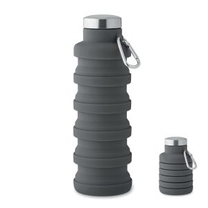 Sticla pliabila 500ml, Silicone, gri piatra