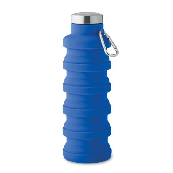 Sticla pliabila 500ml, Silicone, albastru regal