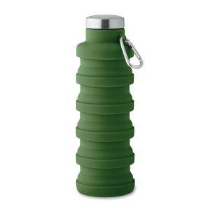 Sticla pliabila 500ml, Silicone, verde inchis