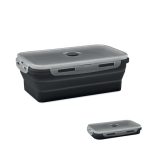 Cutie de pranz din silicon plia, Silicone, negru