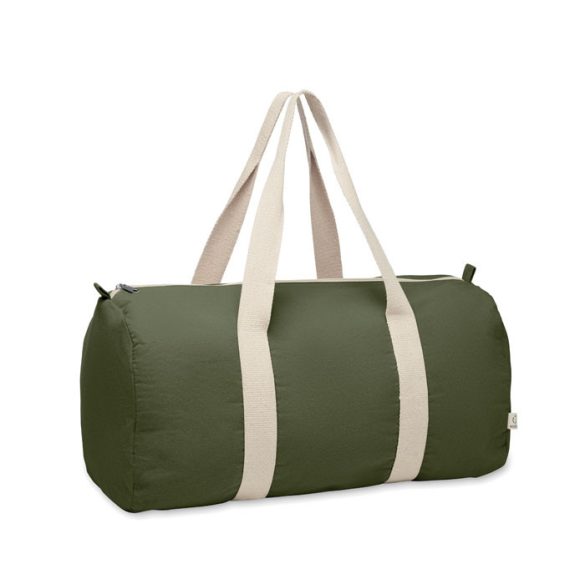 Geanta sport din bumbac recicla, Recycled cotton, Verde militar