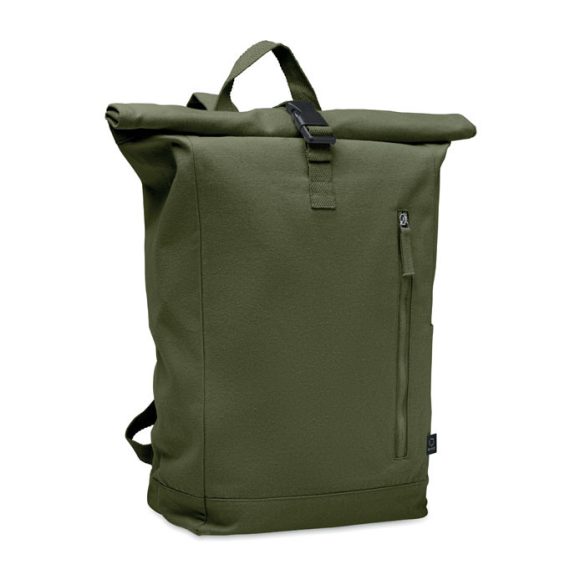 Rucsac Rolltop 390 gr/m², Recycled cotton, Verde militar