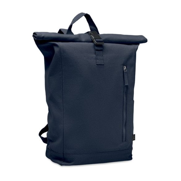 Rucsac Rolltop 390 gr/m², Recycled cotton, albastru marin francez