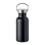 Sticla cu perete simplu 500 ml, Stainless steel, negru
