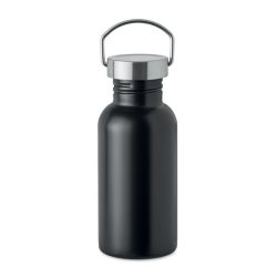 Sticla cu perete simplu 500 ml, Stainless steel, negru