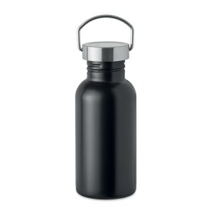 Sticla cu perete simplu 500 ml, Stainless steel, negru