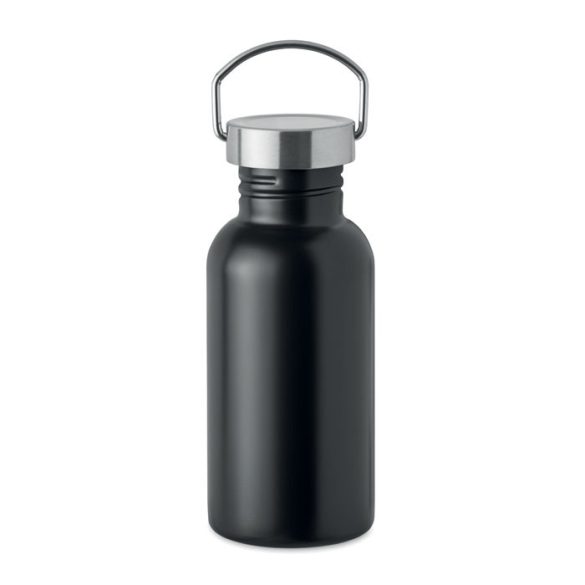 Sticla cu perete simplu 500 ml, Stainless steel, negru