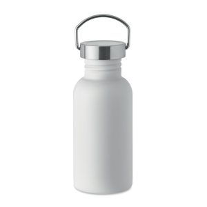 Sticla cu perete simplu 500 ml, Stainless steel, alb