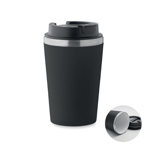 Pahar cu interior ceramic 350 m, Polypropylene PP, negru