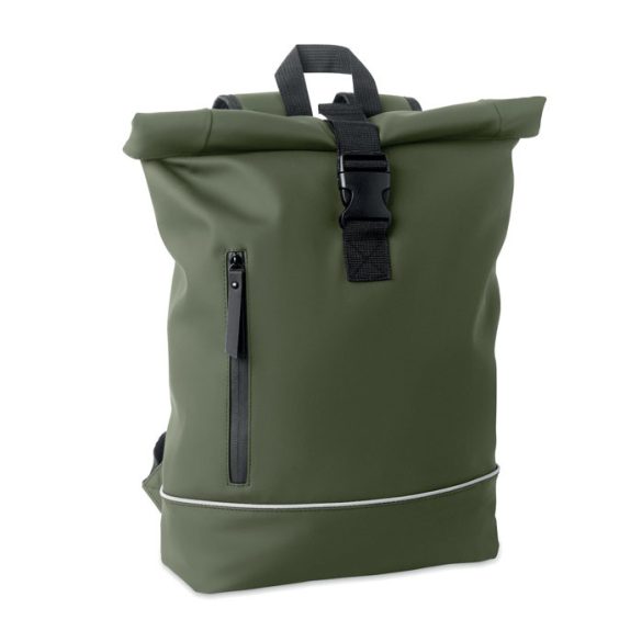Rucsac rolltop pt laptop 15"  P, PU, verde inchis