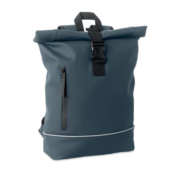 Rucsac rolltop pt laptop 15"  P, PU, albastru marin francez