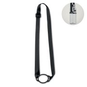 Lanyard cu suport pentru pahar, Polyester, negru