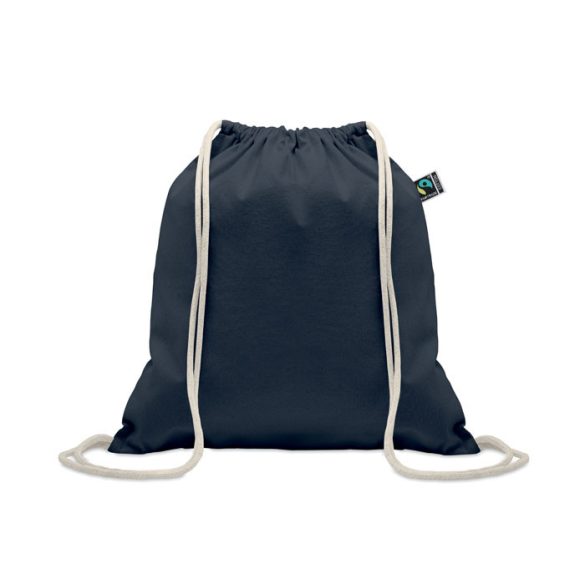 Rucsac cu snur Fairtrade 180gr, Cotton, albastru
