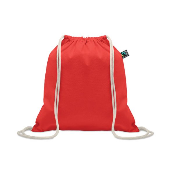 Rucsac cu snur Fairtrade 180gr, Cotton, rosu
