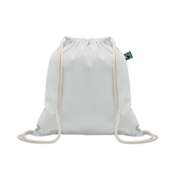 Rucsac cu snur Fairtrade 180gr, Cotton, alb