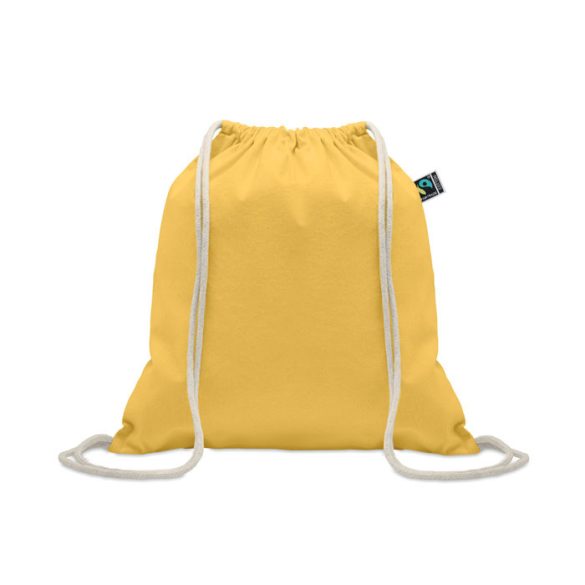 Rucsac cu snur Fairtrade 180gr, Cotton, galben