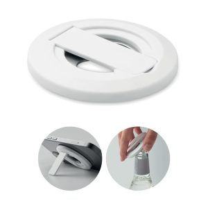 Suport telefon si desfacator, ABS, alb