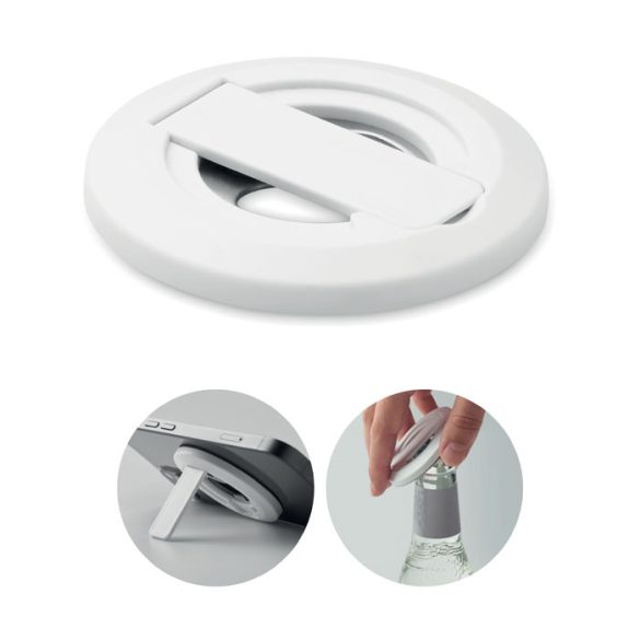 Suport telefon si desfacator, ABS, alb