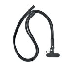 Lanyard incarcare 60W si date, RPET, negru
