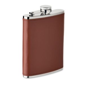 Sticla bauturi 200 ml, Stainless steel, maro