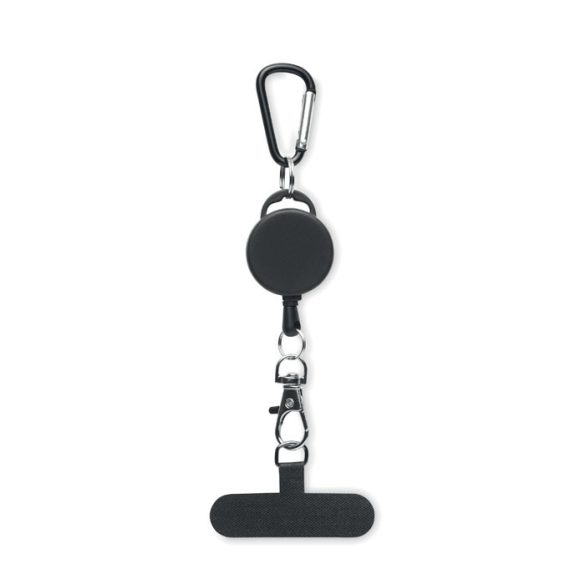 Suport telefon retractabil, ABS, negru