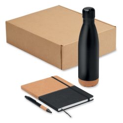 Set cadou 3 piese in cutie, Stainless steel, negru