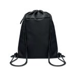 Rucsac cu snur 600D RPET, RPET, negru