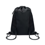 Rucsac cu snur 600D RPET, RPET, negru