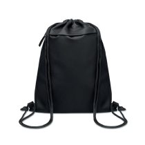 Rucsac cu snur 600D RPET, RPET, negru