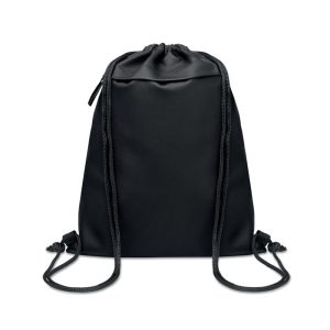 Rucsac cu snur 600D RPET, RPET, negru