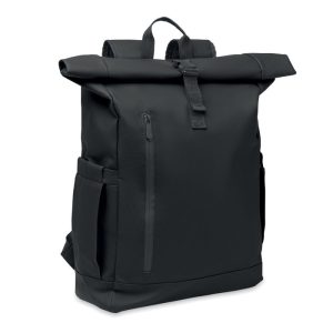 Rucsac rolltop pt laptop 600D, RPET, negru