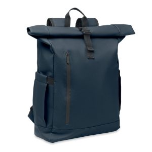 Rucsac rolltop pt laptop 600D, RPET, albastru