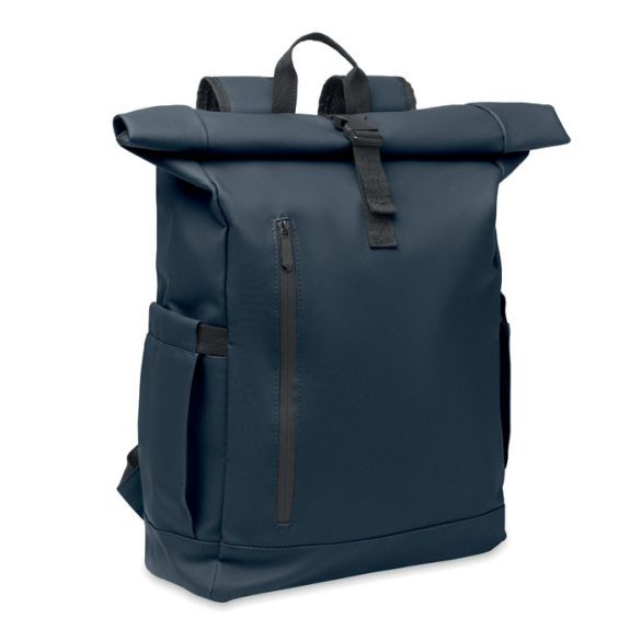Rucsac rolltop pt laptop 600D, RPET, albastru