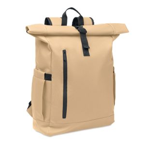 Rucsac rolltop pt laptop 600D, RPET, kaki