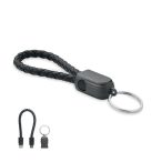 Cablu cu bucla tip C, PU, negru