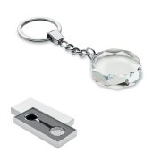 Breloc sticla trofeu rotund, Glass, transparent