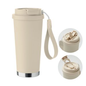 Termos perete dublu 500ml, Stainless steel, bej