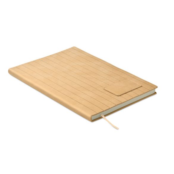 Notebook A5 PU fumuriu, Paper, bej