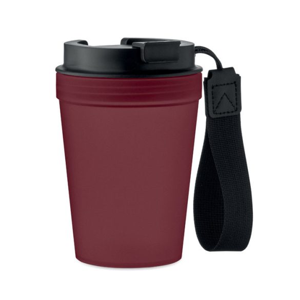 Termos 300 ml, perete simplu, Polypropylene PP, burgundy