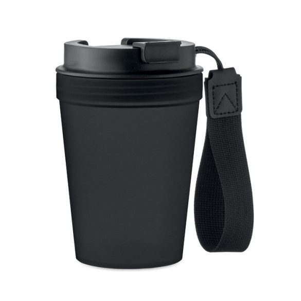 Termos 300 ml, perete simplu, Polypropylene PP, negru